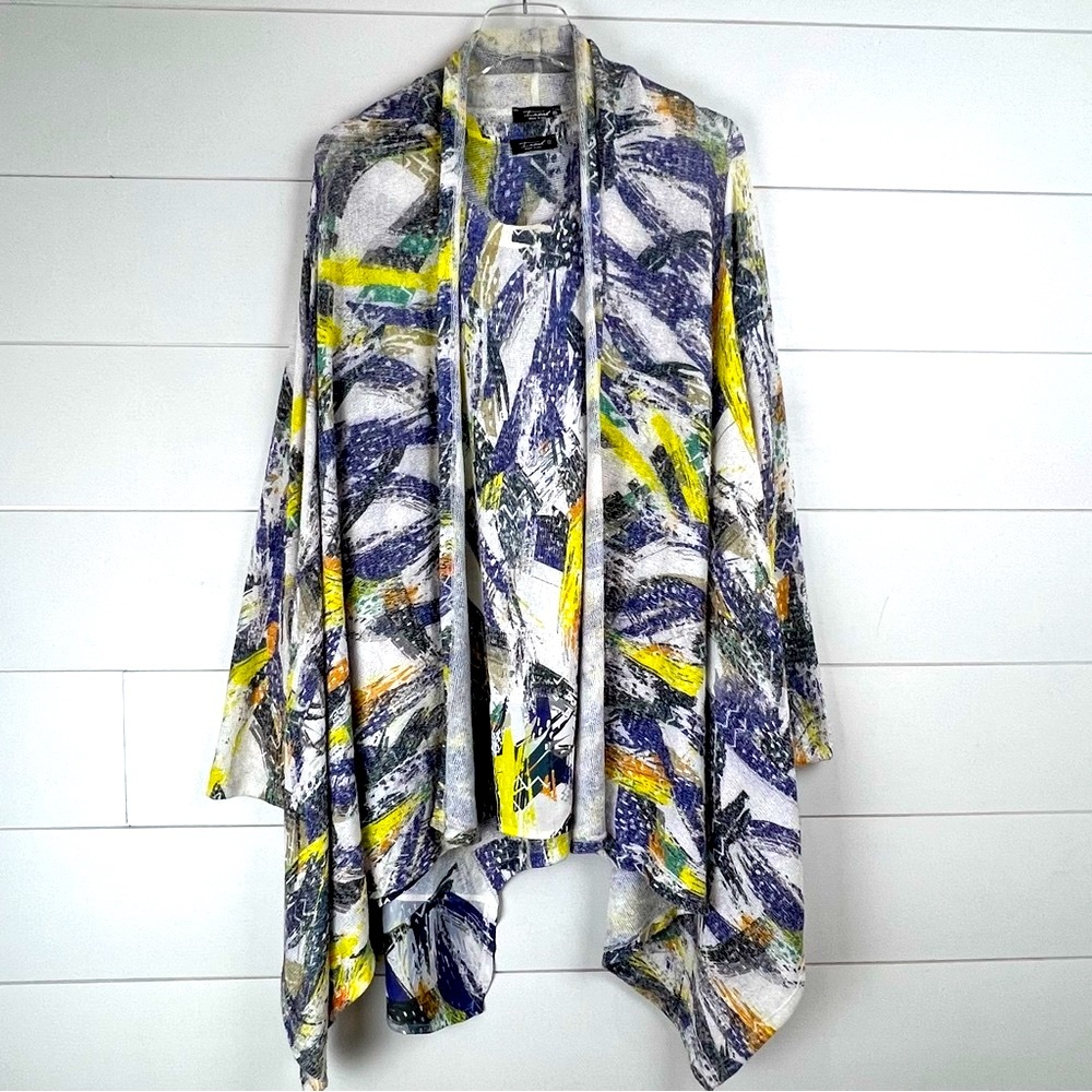 INOAH Size XS/S‎ Knit Tunic Cardigan Set Handkerchief Art To Wear Oversized